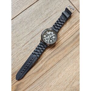 Geneva Black Chronograph-Style Watch *untested*